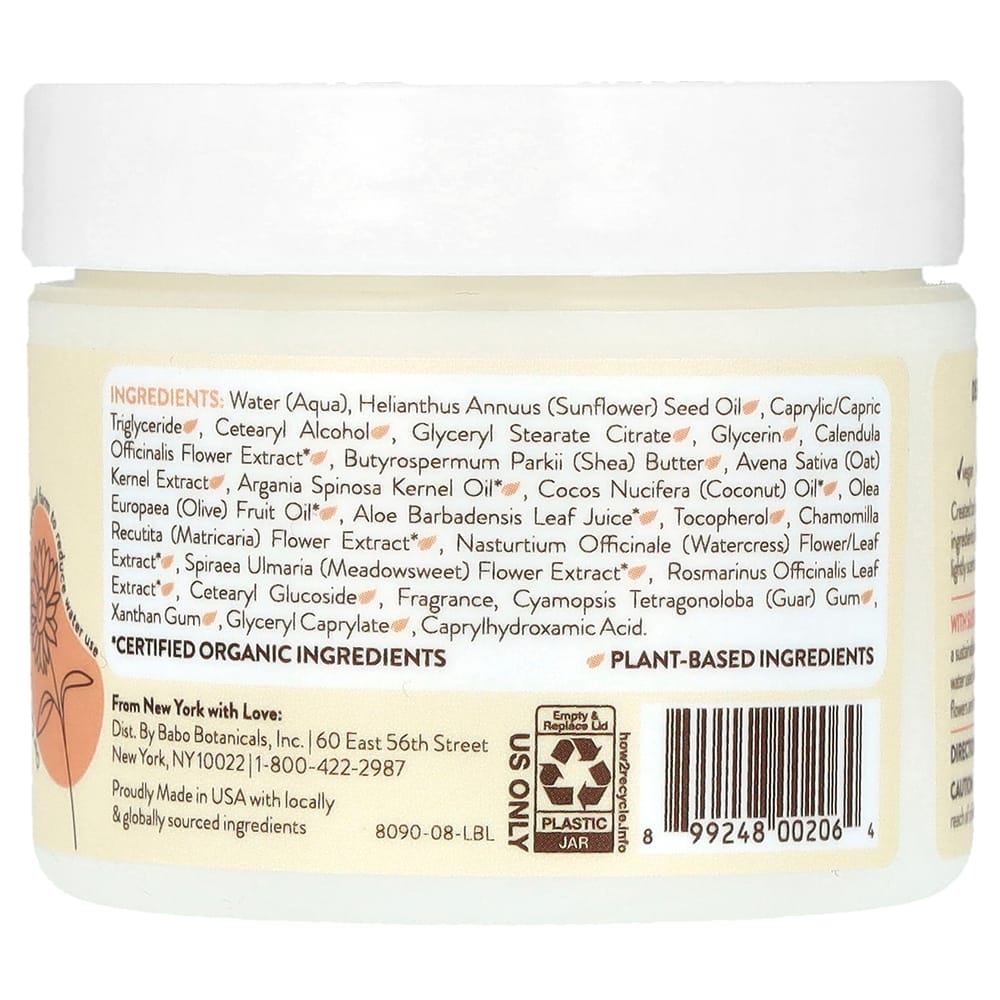 Babo Botanicals Miracle Face Cream Moisturizing Oat & Calendula 57g (2oz)