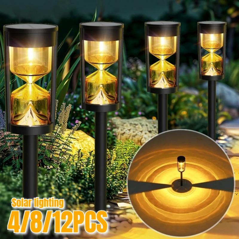 4PCS Solar Lights Outdoor Waterproof Solar Garden Lights Pathway Lights for Your Garden Landscape Path Driveway Walkway Christmas Halloween Decor