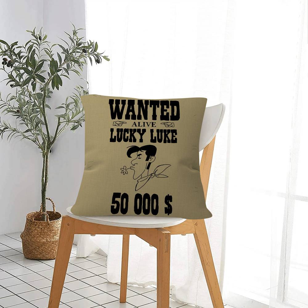 Anime LUCKY LUKE CARTOON   Pillow Anime Pillow Sofa Bed Head Pillow Cover Cushion Cover Fashion