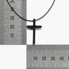 Jbans Classic Black Modern Cross Pendant String Necklace (C2503-An911_Bk)