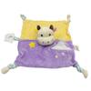Baby Blanket with Teether , Sensory Plush Lovey , Bumpy Velvet Bib , Sleep Comfort Companion for Infant Boys Girls
