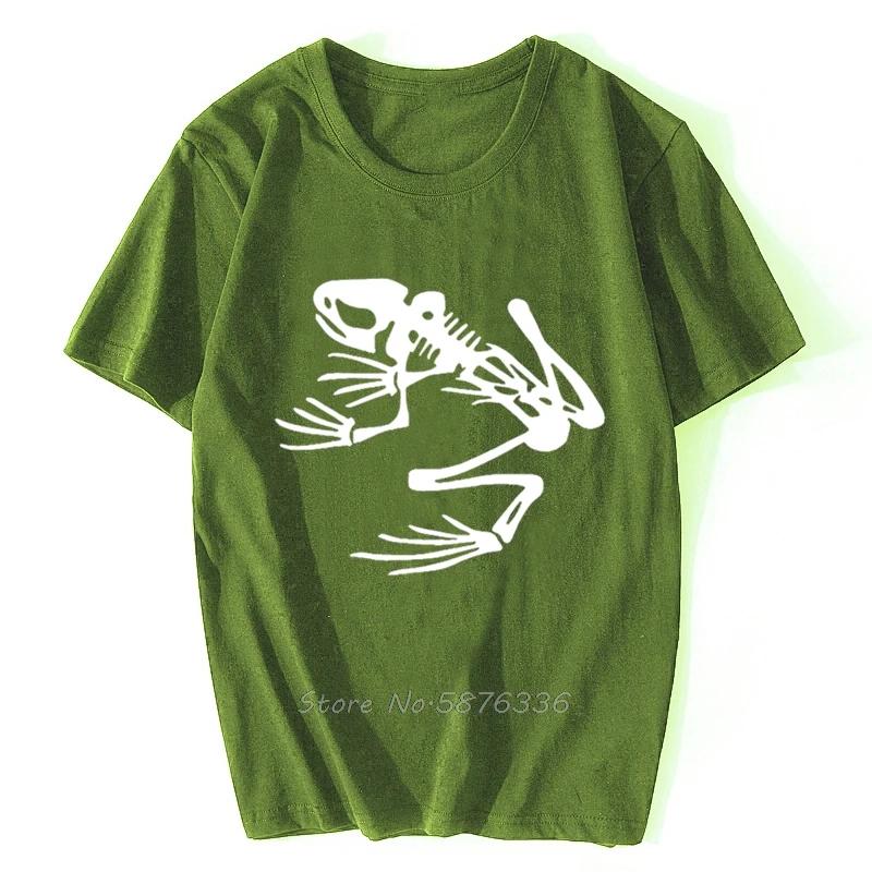 

T-Shirt Funny T Shirt Men Seals Skeleton Frog Printed Men O-neck Tshirt Hip Hop Tees Streetwear Harajuku XXXXXL темно-сірий колір