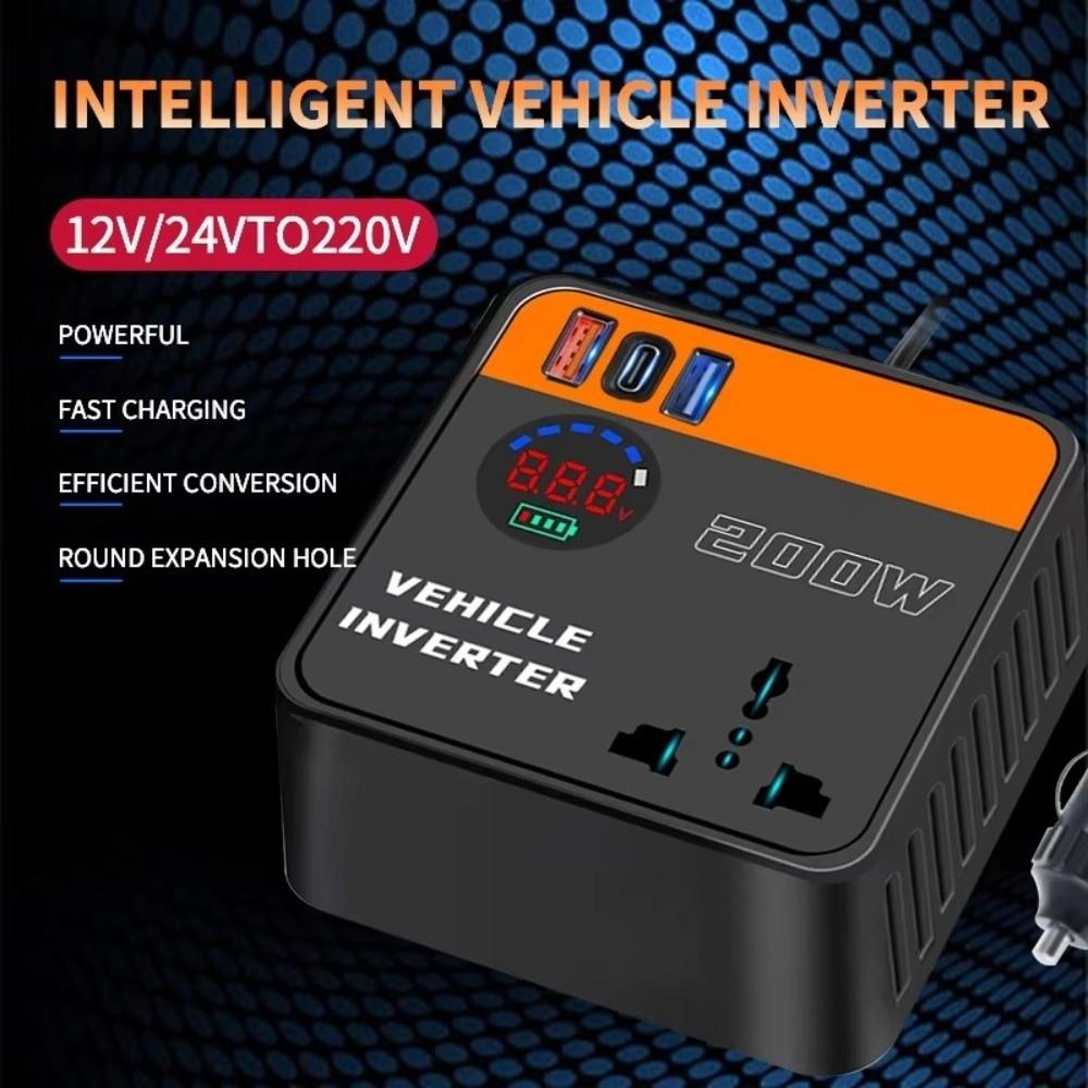 12v 24v To 110v 220v Power Adapter Fast Charging Automotive Charger Inverter  for Vehicles