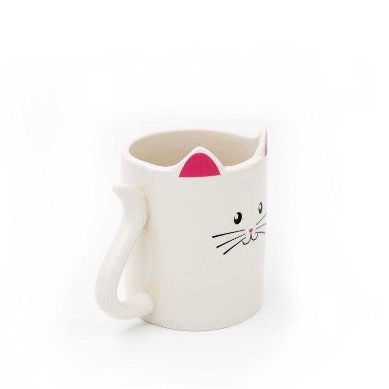 Cat Mug Creative Hand-painted Animal Cup Ceramic Cup Couple Water Cup Cute Personalized Cat-Shaped Coffee Cup