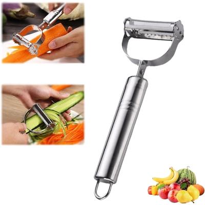 1 Stück Edelstahl Multifunktionaler Schäler, Gemüseschäler Julienne-Schäler Gemüsehobel Kartoffelschäler, Karotten Kartoffeln Melone Obstschäler