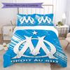 Set Copripiumino Trapuntato con Fantasia Olympique de Marseille Federa Decorazione per la Casa Regalo di Compleanno (1 * copripiumino + 2 * federe senza imbottitura)