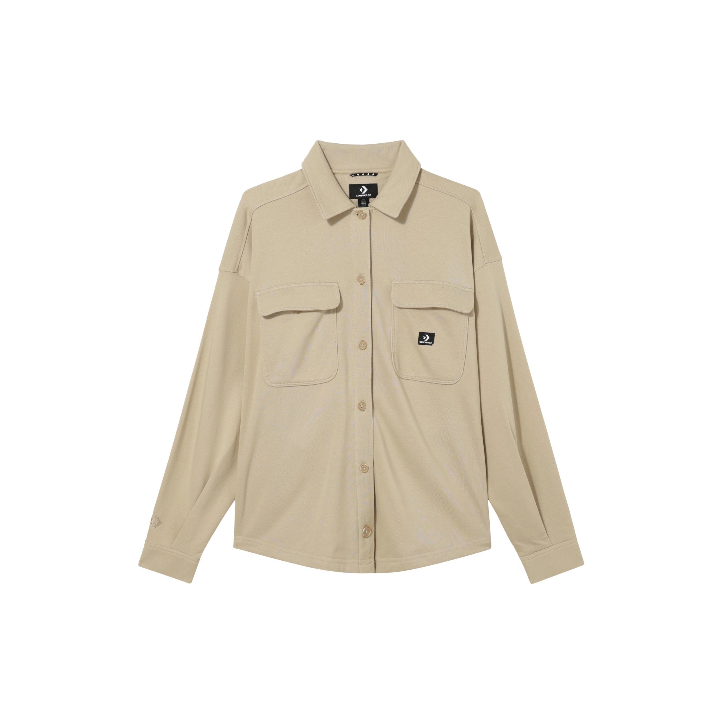 

New Converse Active Utility Shirt Women s Khaki 10026034-A05 M