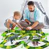 Dinosaur Toys,Create A Dinosaur World Road Race,Flexible Track Playset and 2 pcs Cool Dinosaur car for 3 4 5 6 Year & Up Old boy Girls Best Gift