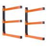 Heavy Duty Wall Mount Lumber Rack Space Saving Timber Storage Shelf 3 Tiers Wood Holder Multipurpose Firewood Organizer