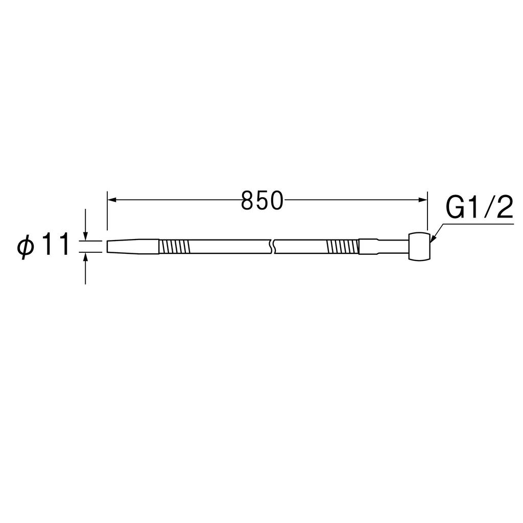 SANEI Benly Kitchen Straight Pipe G1/2, 850mm Long, 11mm Spout Diameter, A281-77X8-13