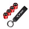Car Tire Wheel Valve Caps Cover/Car Key Chain Ring Keychain For Mini Cooper JCW Works Cabrio F54 F55 F56 F57 F60 R50 R52 R53 R55 TC1