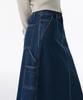 Musinsa Standard Woman Women'S Denim Carpenter Long Skirt [Medium Indigo]