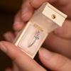 Blue Snowflake Ring Female Simple Niche Design Index Finger Opening Adjustment Ring Jewelry
