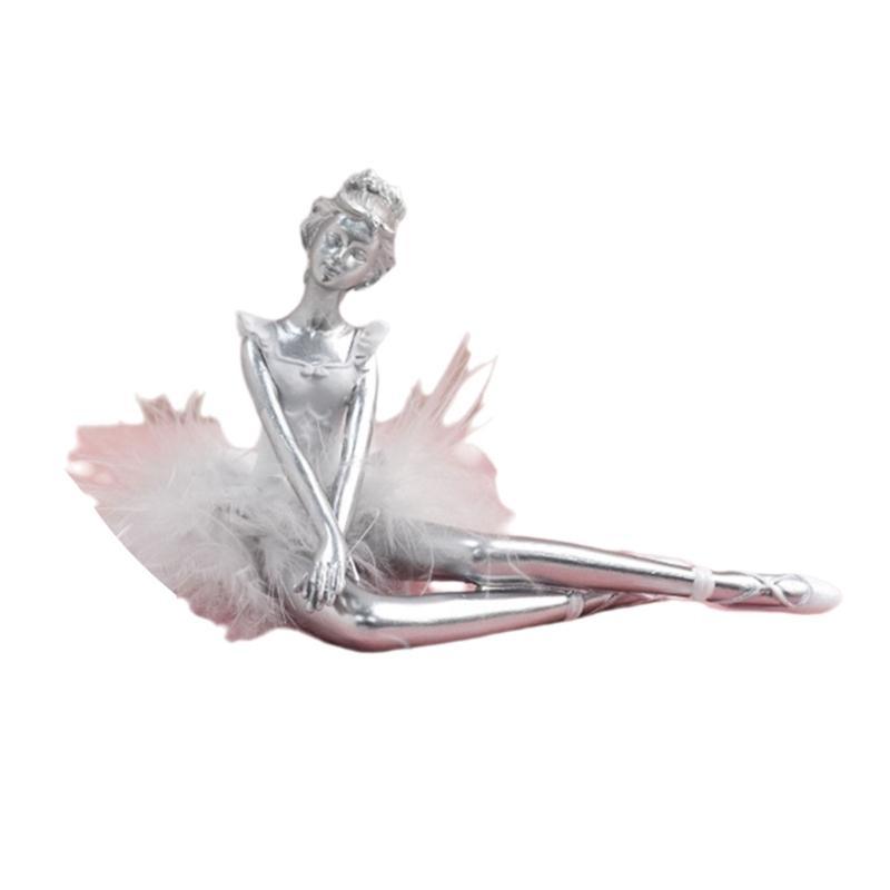 Artistic Resins Ballet Girl Figurine Ballerinas Sculpture Dancing Lady Statue for Desk or Book Shelf Display Ornament