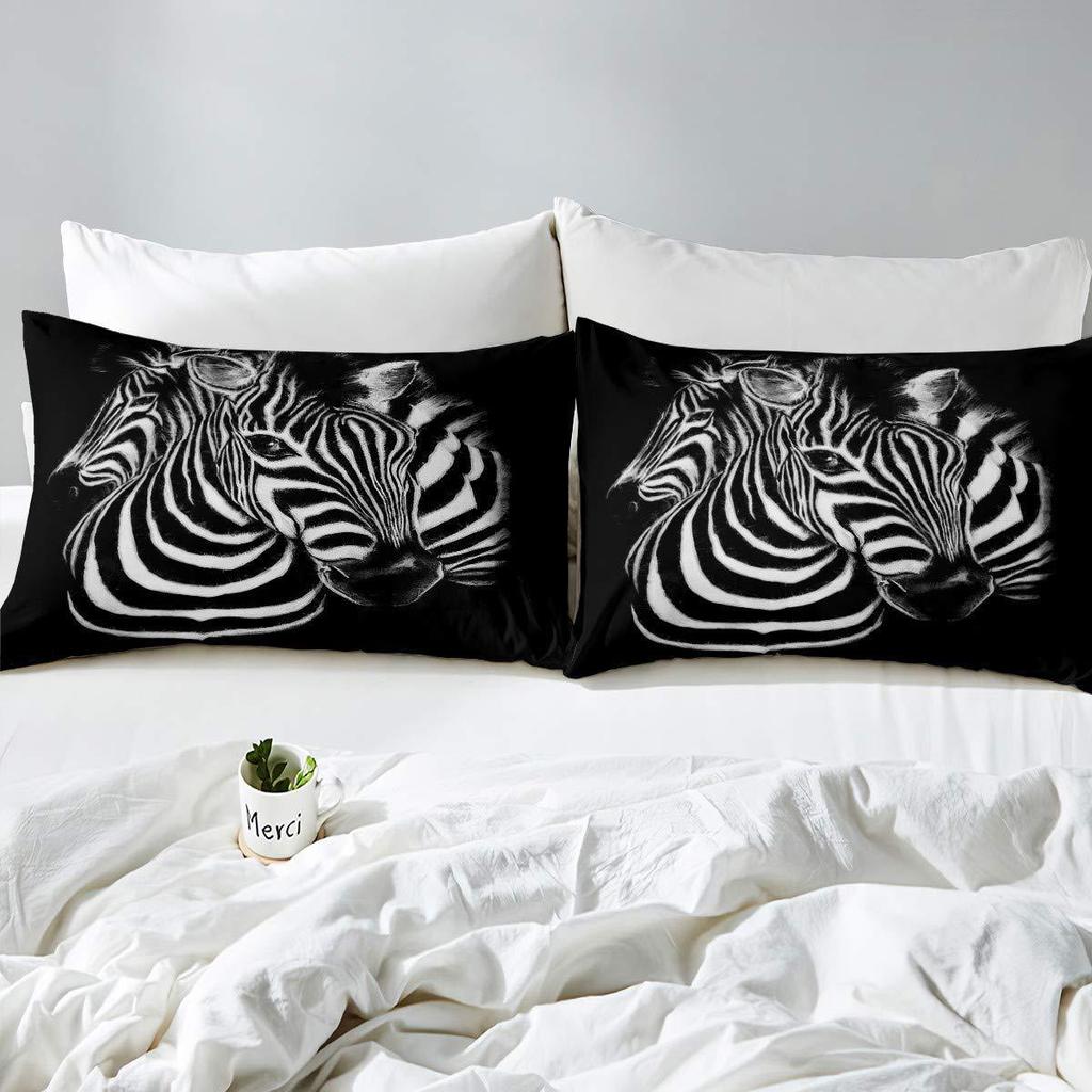 3D Zebra Digital Printing Duvet Set Bedding Set Three-Piece Set