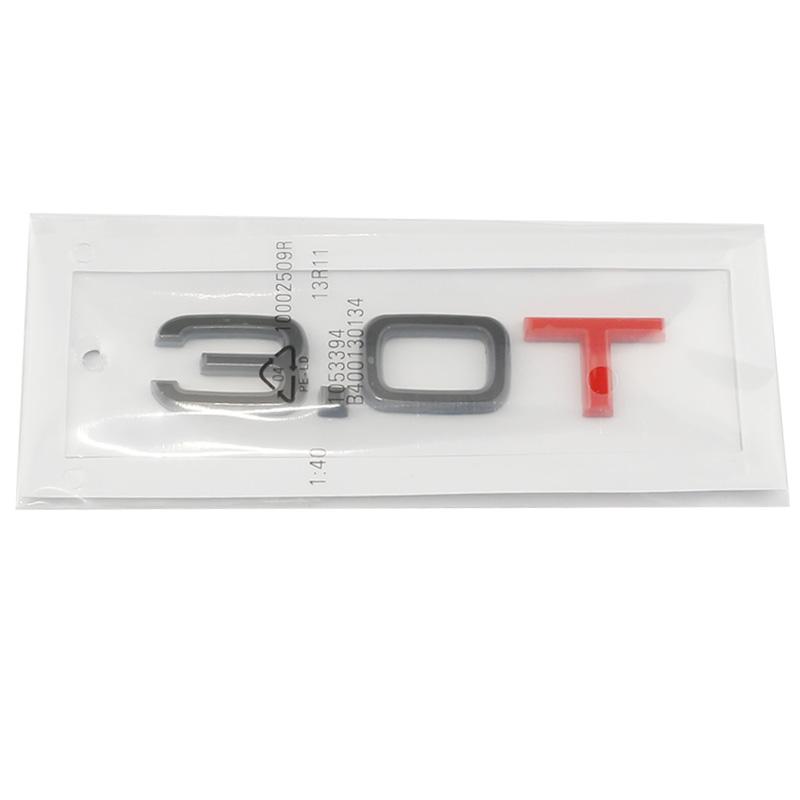 Car Sticker ABS 1.8T 2.0T 3.0T Displacement Logo Decals For  kcpn5 A2 A3 A4 A5 A6 A7 A8 Q2 Q3 Q5 Q7 S4 S3 RS4 Badge Emblems Parts