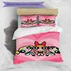 3pcs The Powerpuff Girls2 Pattern Bedding Set Duvet Cover Set Includes Duvet Cover &pillowcases, Perfect All Season Bedroom Decoration & Gift