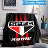 Custom Name Sao Paulo Team Spirit Blanket Lightweight Ideal Bedding Blanket Perfect for Travel, Camping, Living Rooms, Sofas, Christmas gift