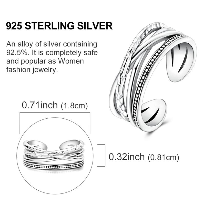 Original 925 Silver Ring Sparking Bear Bow Wing Rose Open Rings for Women Girls Jewelry Birthday Anniversary Engagement Gifts