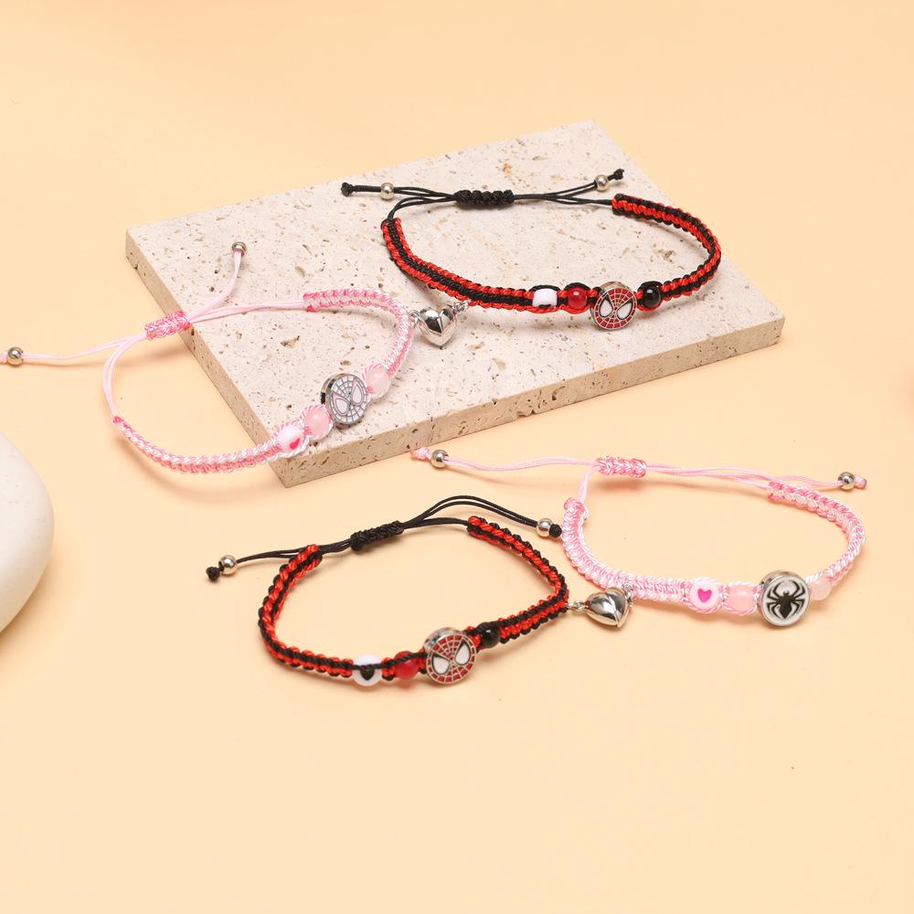 Spider-Man Couple Bracelet: Handmade Magnetic Love Rope