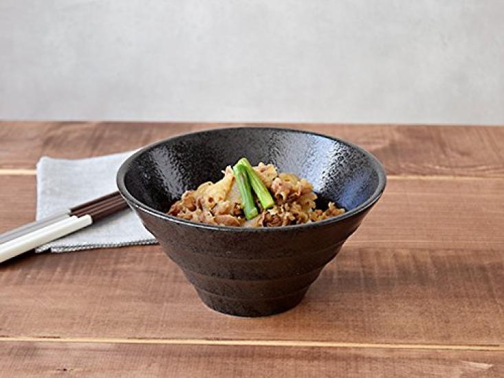 Geschirr Ost Schüssel Trapezrand 18cm Schüssel 2er Set Nudelschüssel (Schwarz-Weiss)