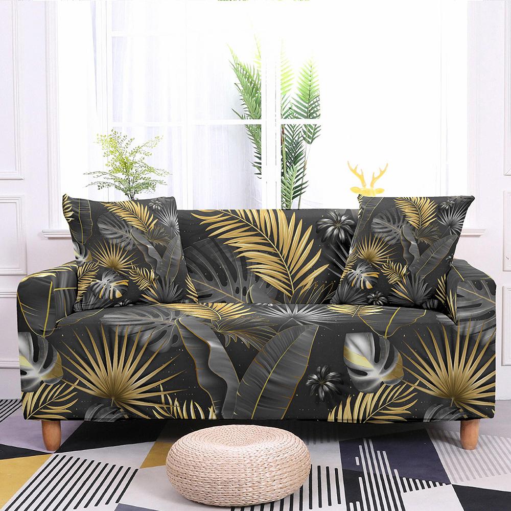 

Чехол на диван с эластичными листьями и цветочным рисунком, чехол для дивана для гостиной, 3d эластичные комбинированные чехлы для диванов, домашний декор