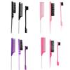 Hair Comb Set Styling Parting Comb with Double-Ended Brush for Hair Care (10-15cm)