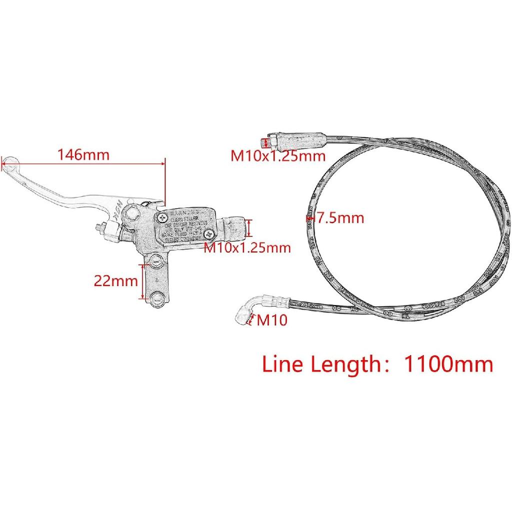 Motorcycle Brake Clutch Lever Motorcycle Hydraulic Clutch Master Cylinder Assembly Oil Hose Pipe For KTM XC SX SXF XCF EXCF EXC 500 450 400 350 300