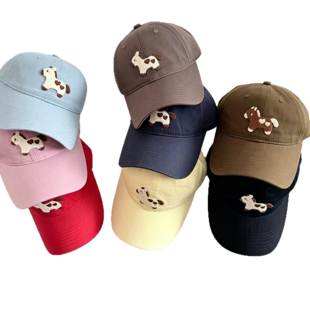 ins cute pony embroidered baseball hat new men's and women's versatile cap shows small face