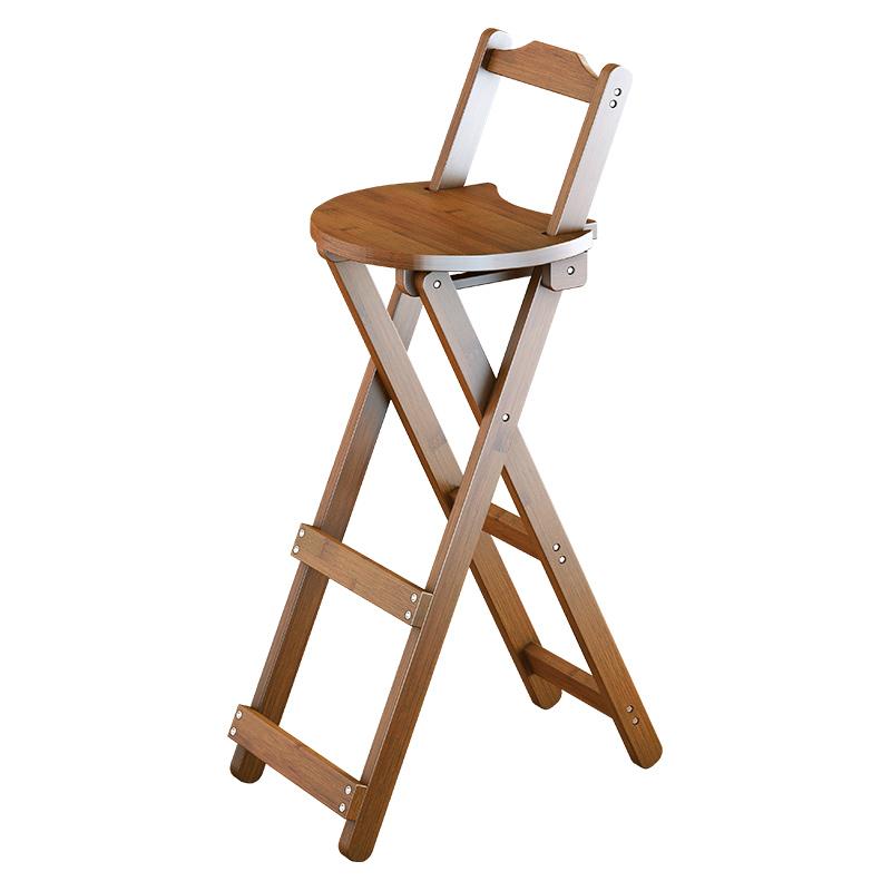 Bamboo Small Dining Chair  Foldable Art Stool Multi-Functional Bar Chair  Simple and Stable High Foot Stool