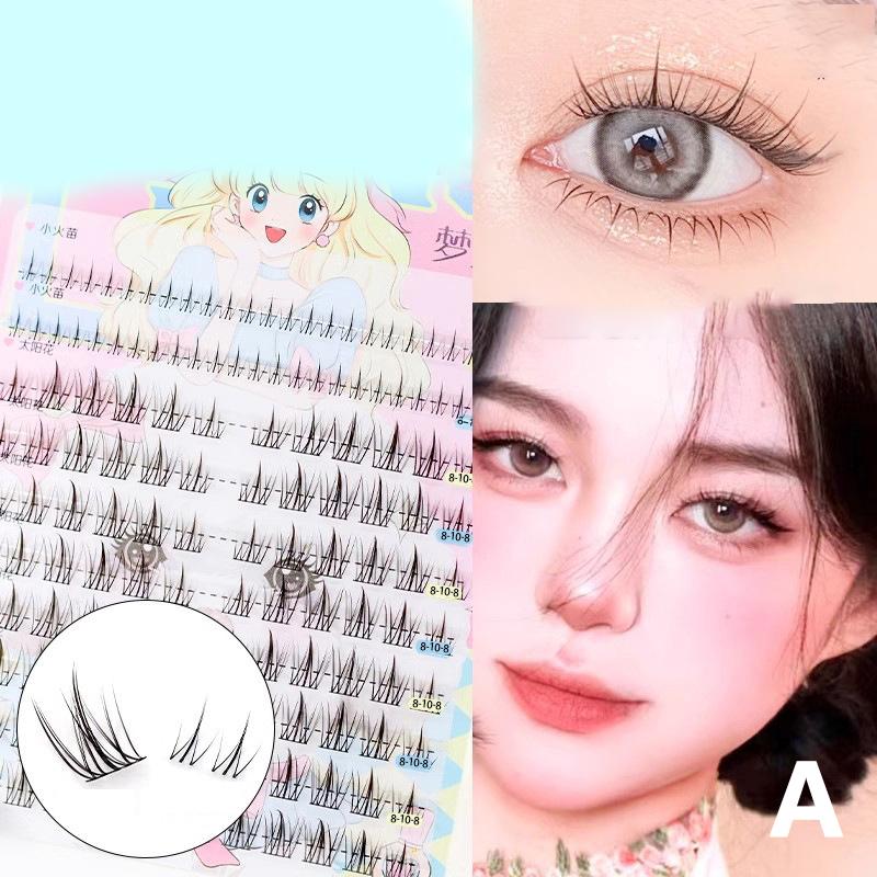 

Подсолнух Ресницы Коричневые Манга Накладные ресницы Натуральные Мягкие Большой объем Аниме ресницы с нижними ресницами as the picture