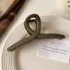 XL 13cm Frosted Milk Coffee Shark Hair Claw Clip