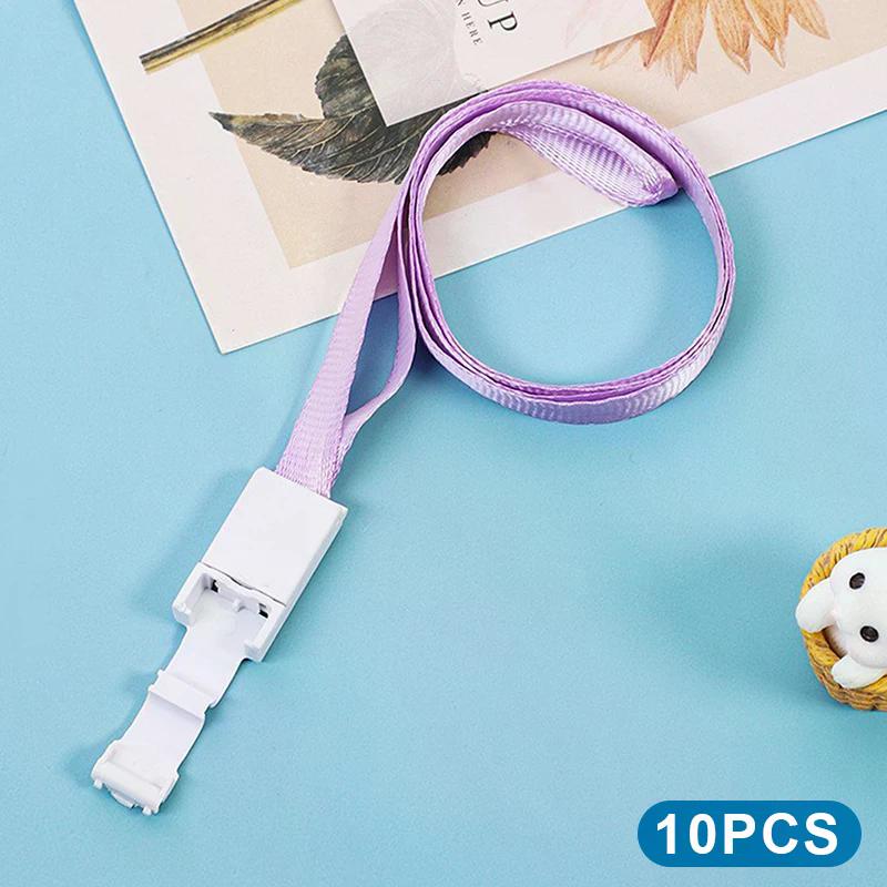 10Pcs Transparent ID Card Holder with Lanyard Waterproof Plastic Name Tag Badge Cover for Student Bus Card Office Access Pass
