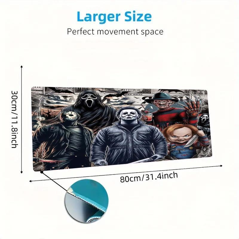 Horror Halloween Color Mouse Pad Large Gaming Table Cushion Non-slip Laptop Tablet Big Mousepad XXL Mat Mini PC Playmat With Lock edge