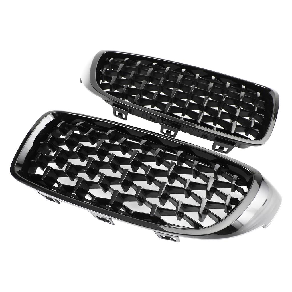 Gloss Black Diamond Front Upper Grille For BMW 4 Series F32 F33 F36 F82 14-2018