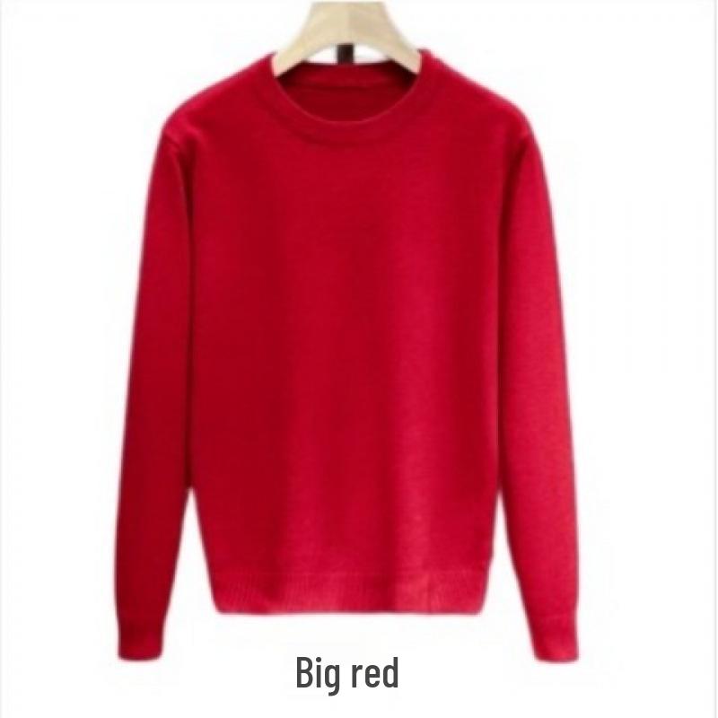 Men's Slim Fit Round Neck Warm Knitwear Pullover for Autumn and Winter