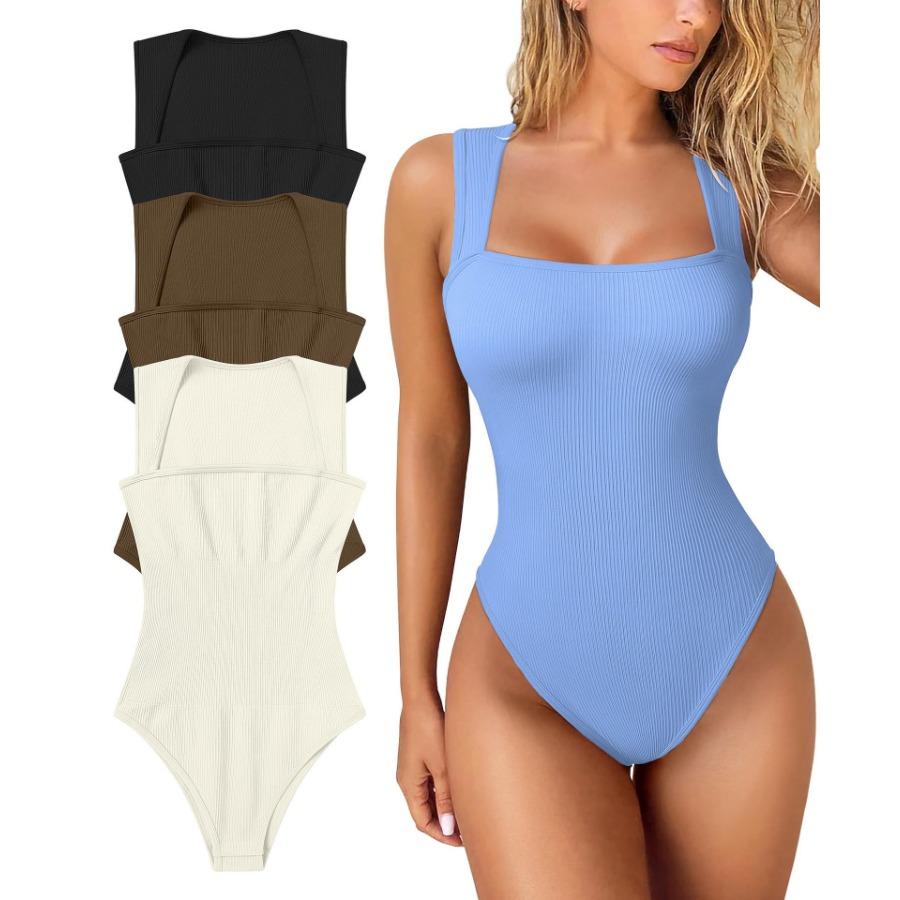 New women's sexy sleeveless onesie slimming high elastic belly lift hip slim jumpsuit