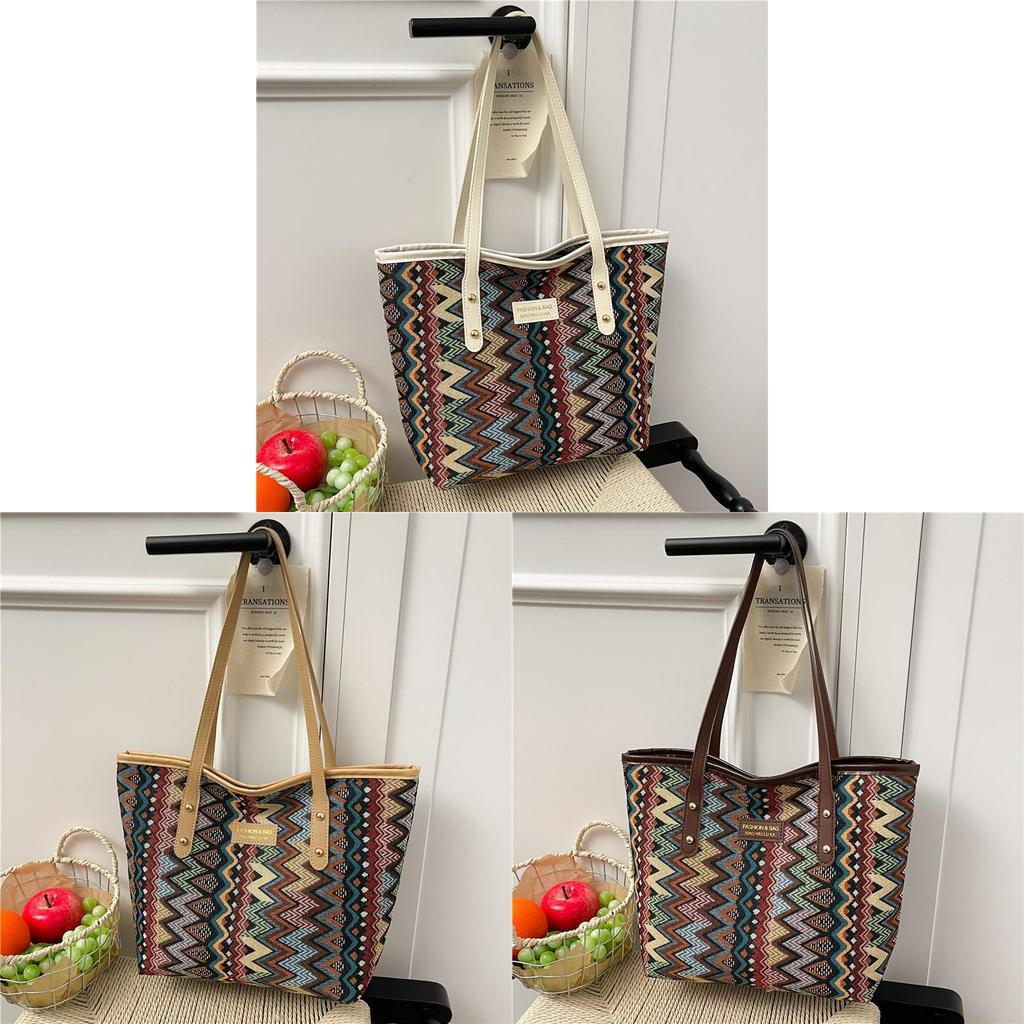 Urban Street Fashion Canvas Tote Bag Women Large Capacity For School And Commute