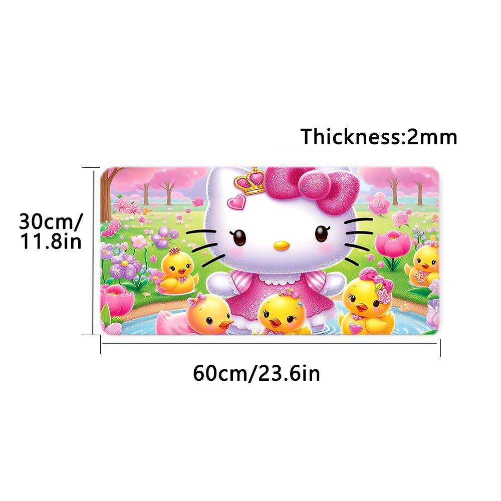 1Pc Hello Kitty Cute Chicks Garden Print Mouse Pad 2Mm Thick Rubber Base Perfect Bedroomofficegame Room Ideal Gift Computer Keyboard Enthusiasts Print