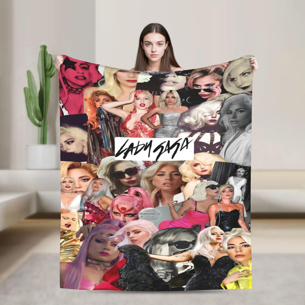 Lady Gaga Mayhem 2025 Album Flannel Blankets Soft Bedding Throws for Couch Chair Decorative Funny Bedspread Sofa Bed Cover