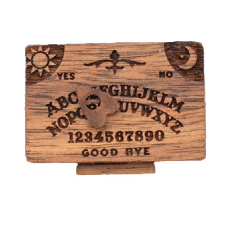 Tablă de spirit în miniatură din lemn, sertar, mini tablă Ouija, cutie, decor pentru casă, obiecte artizanale din lemn, în stoc