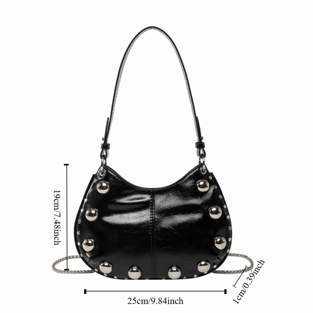 Crossbody Bag Rivets PU Underarm Bag Small Pack Shoulder Bag Portable Punk Style Handbags  Girls