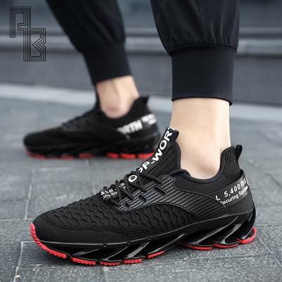 Four Seasons Breathable Shoes, Casual Men'S Trendy Sports Running Shoes, Letter Printed