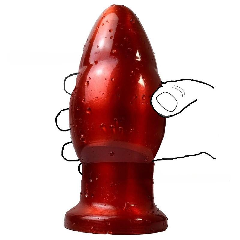 Dop anal imens, dildo din PVC, dop anal, dilatator anal mare roșu, stimulare vaginală a anusului, jucării sexuale pentru femei și bărbați