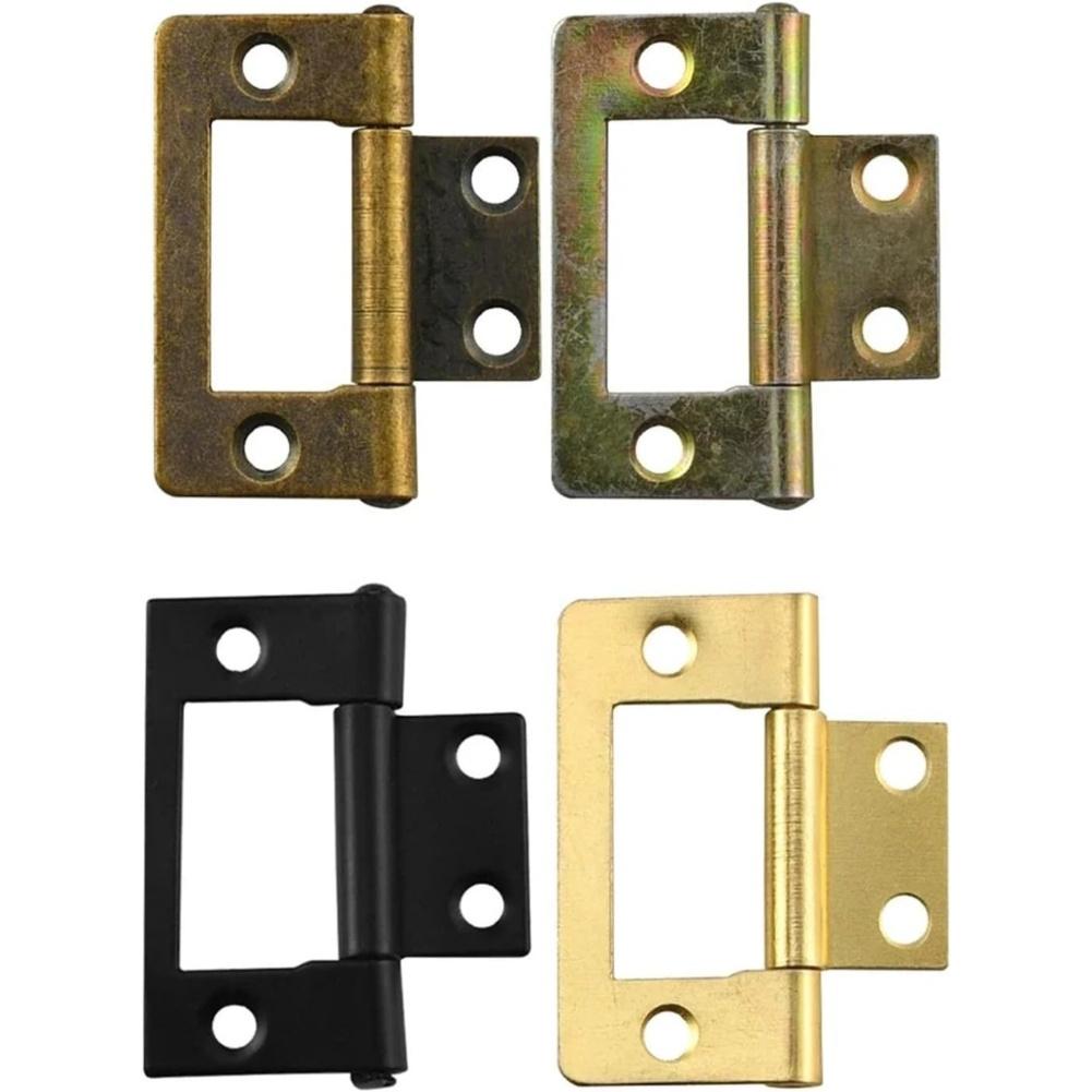 Set of 12 Metal For Cabinet Door Hinges 38x21mm for Furniture and Shutters with Pre Drilled Holes for Secure Mounting