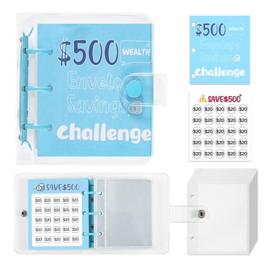 25 Envelopes Money Saving Challenge Binder Mini Cash Saving Budget Book to