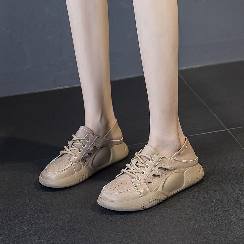 Die neuen Damenschuhe sind vielseitig, atmungsaktiv und haben dicke Sohlen mit Ausschnitt.