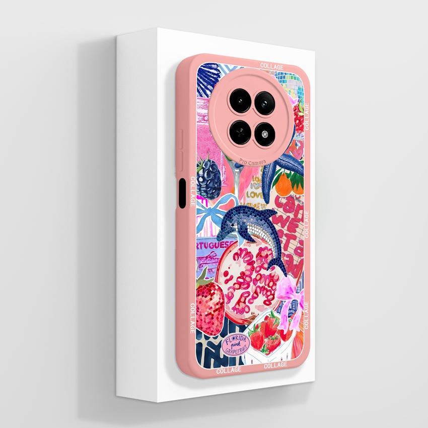 Case For Oppo Realme 12 13 14 P1 P2 Pro 14T 12X Phone Bags Cute Bear Paw Patterns Liquid Silicone Upgraded Dustproof Protective Shell For Oppo Housing