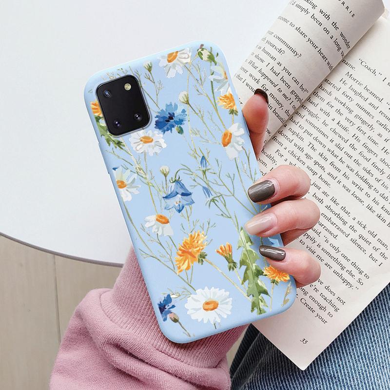 Cute Painted Cover For Samsung Galaxy Note 10 Lite Case Soft Cover TPU Funda Soft Bumper For Samsung Note10 Pro Sunflower Daisy