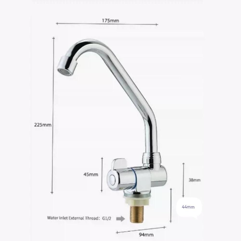 Adjustable Faucet 360 Rotating Faucet Easy To Operate Efficient Water Flow Long-lasting Construction 225*175mm